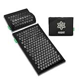 AyurMat Premium Acupressure Mat and Pillow Set - Natural Eco-Friendly Linen & Coconut Fiber,Ergonomic Design,Relieves Stress & Tension,with Carrying Bag,Full Body Pro Set