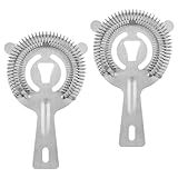 Tifanso Cocktail Strainer Bar Tools - 2PCS Bar Strainer with High Density Spring, Stainless Steel Bartender Accessories for Filtering Cocktail Drink, Professional Bartending Tools with Filter for Home