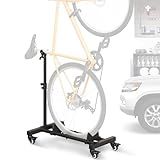 Sttoraboks Vertical Bike Stand, Freestanding Bike Rack Garage Storage Upright Bicycle Floor Stand Indoor Bike Holder with Adjustable Height for Garage & Apartment - for Wheels Sizes up to 29”
