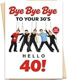fancu Funny 40th Birthday Card for Men Women