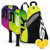 Selkirk Sport SLK Pickleball Paddles Set of 2 | Fiberglass Pickleball Paddle Set | SX3 Honeycomb Core | Designed in The USA for Traction and Stability | Citron + Magenta Mirage