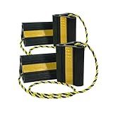 Vacallity RV Wheel Chocks for RV Tire Chock Block Camper Travel Trailer Car Truck, Upgrade Rubber Wheel Chocks with Rope,Easy to Use,Wheel Immobilizers & Chocks (2pair4pack)