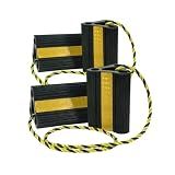 Vacallity RV Wheel Chocks for RV Tire Chock Block Camper Travel Trailer Car Truck, Upgrade Rubber Wheel Chocks with Rope,Easy to Use,Wheel Immobilizers & Chocks (2pair4pack)