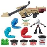 Play-Doh Star Wars: The Mandalorian Launching Speeder Playset, Bendy Grogu & 4 Inch Mando Action Figures, Imagination Toys for 4 Year Old Boys & Girls & Up