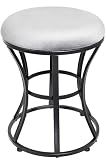 Vanity Chair, Small Velvet Vanity Stool & Ottoman Bench for Bathroom, Dorm