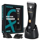 PRITECH Manscape Body Hair Trimmer - Waterproof Pubic Hair Ball Trimmer, Ceramic Blade Shavers Electric Razors for Men with USB-C Charging, Wet/Dry Use, Nick-Free Mens Grooming Kits, Gifts for Men