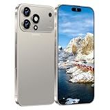 Huness 17 PM 16+1TB Unlocked Cell Phone,6.9" HD Screen Unlocked Phones,Android 15 7000mAh Long Battery Life Smartphone,5G/Dual SIM/Fingerprint Button Unlock/Photos/Face ID (Grey, 16+1TB)