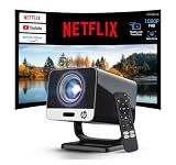 HP Projector with Netflix, USB-C Power Bank Compatible, 4K Supported MC475