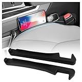 VKQTS 3 in 1 Car Seat Gap Filler Organizer,2PCS Multifunctional Car Seat Gap Plug with Storage Slot & Hook Function,Anti-Drop Cars Gaps Seats Filler Cars Clutter Catcher for SUVs Trucks (Black)