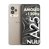 NUU A25 AMOLED 120Hz 6.7" Phone for T-Mobile, ATT, Cricket, Mint, Ultra, Metro, Gaming Phones, Octa-Core Helio G99, 4G/LTE Dual SIM, 6GB + 128GB 50MP Camera, Champagne, International Travel