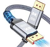 iYavvort DisplayPort Cable 1.4, [VESA Certified] 8K 4K DP Cable 3.3ft, Display Port Cable [8K@60Hz, 4K@144Hz, 2K@240Hz, 32.4Gbps], High Refresh Rate for Gaming Monitor, HBR3, HDR (3.3 Feet)