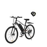 wawscote Electric Bike - 500W Peak Motor Electric Bike for Adults, 20MPH Up to 55 Miles, Removable Battery, Shock Absorber, 7-Speed, 26” Tire Electric Commuter Bicycle for Adults