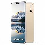 KFYKFY 17PM Unlocked Phone, 16+1TB Cell Phone, 6.99" HD Display 5G Smartphone, Long Battery Life 7000mAh, 68+108MP Zoom Camera, Fingerprint Lock/Face ID/Dual SIM/Android 15.0(Gold)
