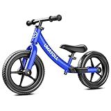 Umatoll Toddler Balance Bike 2 Year Old, Kids Bike Toy for 18 Months to 5 Years Old, Tool-Free Adjustment, Birthday Gifts for 2-3 Boys Girls, No Pedal (Blue)