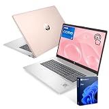 HP 17.3" Touchscreen Laptop, Intel Core i7-1355U, Pale Rose Gold, 64GB RAM, 2TB SSD, Webcam, HDMI, Backlit Keyboard, Fingerprint Reader, Wi-Fi 6, Windows 11 Pro