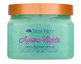 Tree Hut Aurora Nights Shea Sugar Scrub, Exfoliating, Hydrating & Moisturizing Body Scrub with Shea Butter & Nourishing Essential Oils, Smooth & Soften Skin, 18 oz