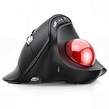 Nulea M514 Wireless Trackball Mouse - Reduce Wrist Strain with Ergonomic Vertical Design - Precision Thumb Control, Quiet Clicks, 3-Device Bluetooth & USB, Rechargeable for PC/Mac