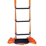 FKNGS Fire Escape Ladder, 16.4 Feet Emergency Fire Ladder, 2-3 Story Homes Reusable Safety Rope Ladder for Kids and Adults