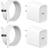 iPhone 17 16 15 Charger Fast Charging 2+2Pack USB C Charger with 6FT Cable