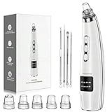 Blackhead Remover Pore Vacuum, Blackhead Vacuum, Facial Pore Cleaner with 5 Adjustable Suction Levels, 5 Probes, USB Rechargeable Pore Cleaner, Electric Comedone Whitehead Extractor Tools Kit