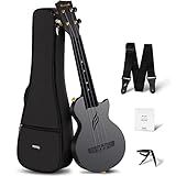 Enya Soprano Ukulele 21 Inch Carbon Fiber Travel Ukelele Nova U Mini Simple Yukalalee With Beginner Kit includes Case Strap Capo Strings Professional Ukalalee Yukalalee