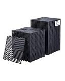 VEVOR Interlocking Drainage Mat, 12” x 12” Modular Interlocking Cushion, 55 Pcs Splicing Drainage Mats, Non-Slip PP Drainage Floor Tile and Shower Mat, for Garage, Garden, Kitchen & Outdoor, Black