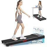 TRAILVIBER Walking Pad Treadmill with 12% 9-Level Auto Incline, 450 lbs Capacity and RGB LED Screen Under Desk Treadmill with Auto Incline and Hiking Mode, Compact Treadmills for Home Small/Office