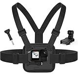 TesRock Chest Mount Harness Chest Strap Compatible with GoPro DJI Osmo AKASO Action Cameras, Comfortable and Stable Chesty for Go Pro Max Hero 13 12 11 10 9 8 7 6 5 Session