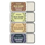 Viking Revolution 4 Pack Mens Solid Colognes 0.5 Oz - Men Solid Perfume with Cedar Wood, Clary Sage, Vetiver, Sandalwood Cologne for Mens - Travel Cologne Wax Gifts for Men