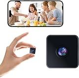 DUHPLL Hidden Cameras - Spy Camera - 1080P HD Indoor Camera - Mini Nanny Cam with Night Vision & Motion Detection- Indoor/Outdoor Wireless Security Cameras, Car, Baby & Pet Monitoring(Square)-X1