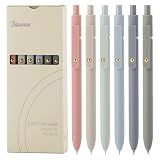 Ddaowanx Gel Pens,6 Pcs 0.5mm Retractable Quick Dry Black Ink Pens