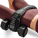 JACKED ASS BELT Premium Hip Thrust Belt for Dumbbells & Kettlebells (Patent-Pending) Heavy Duty Glute Training System for Home Gym, Fast Setup for Progressive Overload Without Barbell or Rack (Black)
