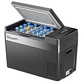 BougeRV 12 Volt Refrigerator 12V Car Fridge 30 Quart Portable Freezer Compressor Cooler Compressor Freezer, 12/24V DC 110~240V AC, -8℉~50℉ for Truck RV SUV (Black)