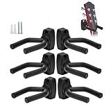 VEIDIA 6 Pcs Guitar Hangers Keep Hook Holder Wall Mount for All Size Guitars, Bass, Mandolin, Banjo