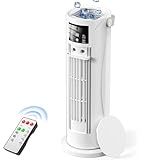Portable Air Conditioners - 3 Speeds & Storm Mode & Mist Spray, Tower Cooling Fan with Timer, 120° Oscillation for Home, Office, Bedroom, Living Room - Portable AC Standing Fan (White)