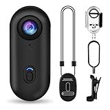 i3 4K Thumb Action Camera, Tiny Size, Mount Anywhere, Small Body Camera with Spring Clip, Portable Vlogging, Hands-Free POV Recording, Helmet Cam for Cycling, Motorcycle (64G-Card, Black)
