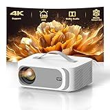 [AI Movin 2.0 System/1200 ANSI/Auto Focus] Projector with WiFi and Bluetooth, Outdoor-Projector 30W DoIby Audio APPS Built-in, Lisowod 1080P Smart Portable 4K Proyector with HDR10+ 2025 Upgraded