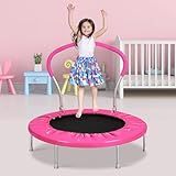 Lyromix 36 Inch Mini Trampoline for Kids with Handle, Indoor Small Trampoline for Toddlers