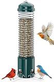 Squirrel Proof Bird Feeder, Metal Bird Feeders for Outdoors Hanging, 3.6LB Large Seeds Capacity for Wild Birds, Finch, Cardinal, Blue Jay, Chickadee, Green