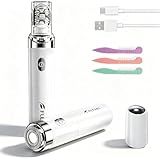 Facial Hair Remover for Women, 2-in-1 Epilator for Women with LED Light USB Rechargeable Portable Electric Epilators Painless Lady Shavers for Face, Lip, Chin, Leg, Arms, Bikini