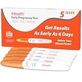 iHealth Pregnancy Test 5-Pack Value Kit - Ultra Sensitive Early Detection(10mIU/mL) - Over 99% Accurate Early Pregnancy Test - Multi-Pack Pruebas De Embarazo for Reliable Home Tracking