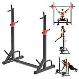 FONBEAR Adjustable Squat Rack, Barbell Rack, Bench Press 550 LBS Max Load Multi-Function Home Gym Weight Lifting Dumbbell Racks Stands - Great for Beginners and Professional Use