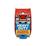 Scotch Heavy Duty Shipping Packing Tape, Clear, Shipping and Packaging Supplies, 1.88 in. x 27.7 yd., 1 Tape Roll with Dispenser
