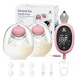 Breast Pump Hands Free D6, Ultra-Lightweight Wearable Breast Pump with Soft Double-Seal Flange - 25mm, Quiet & Leak-Proof Portable Electric Pump, 3 Modes & 9 Levels, Upgraded Low Noise Motor