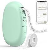 SUPVAN E10 Bluetooth Label Maker Machine with Tape, Continuous Waterproof Label, Versatile App with 35 Fonts and 1k+ Icons, Label Printer for Home, Kitchen, School, Office Organization, Green