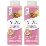 St. Ives Exfoliating Body Wash, Pink Lemon & Mandarin Orange 2-Pack – Made with 100% Natural Exfoliants for Glowing Skin, 16 Oz Ea