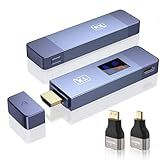 Wireless HDMI Transmitter and Receiver, Plug and Play Portable 2.4G/5G Wireless HDMI Extender Kit, 4K Decode 1080P HD Output for Video and Audio Streaming to Monitor from Laptop/PC/TV Box/Projector