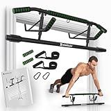 KAKICLAY New Upgrade Pull Up Bar for Doorway - Foldable Design & Space-Saving, Upto 440 Lbs Capacity, No Screwing or Slipping - USA Original Patent, Designed, Shipped, Warranty