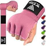 WYOX Gel Boxing Hand Wraps Inner Gloves for Men & Women – 80cm Quick Wrist Strap, Padded Knuckle Support, Fingerless MMA Muay Thai Kickboxing Wraps for Training, Punching & Martial Arts