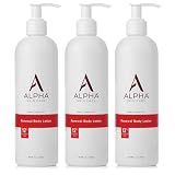 Alpha Skin Care Revitalizing Body Lotion, 12% Glycolic AHA, Simple & Effective Daily Moisturizer Hydroxy Acid, Hydrates & Exfoliates for Soft, Smooth Skin, Anti-Aging, 12 Oz, Pack of 3